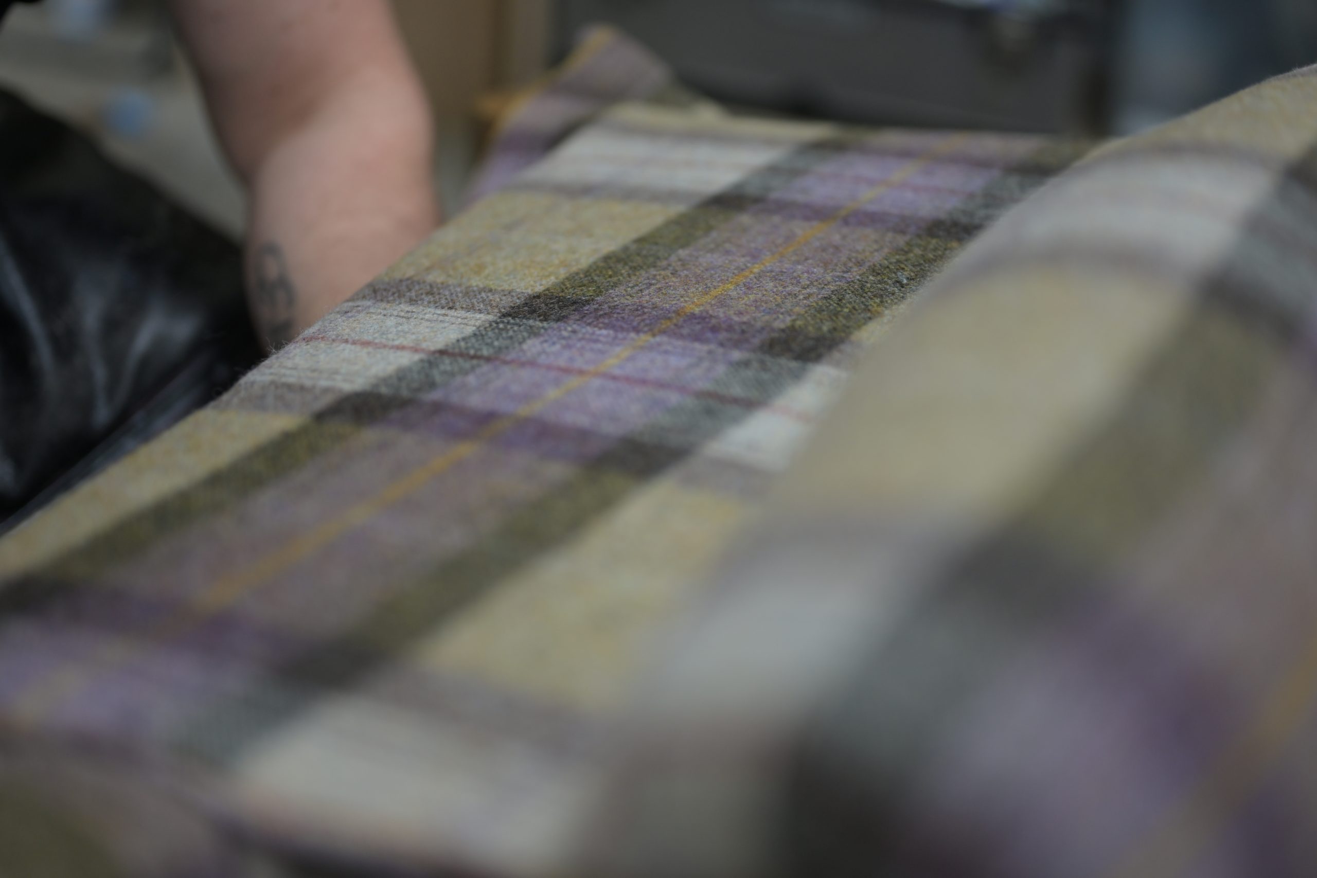 Upholstery fabric and materials in the workshop