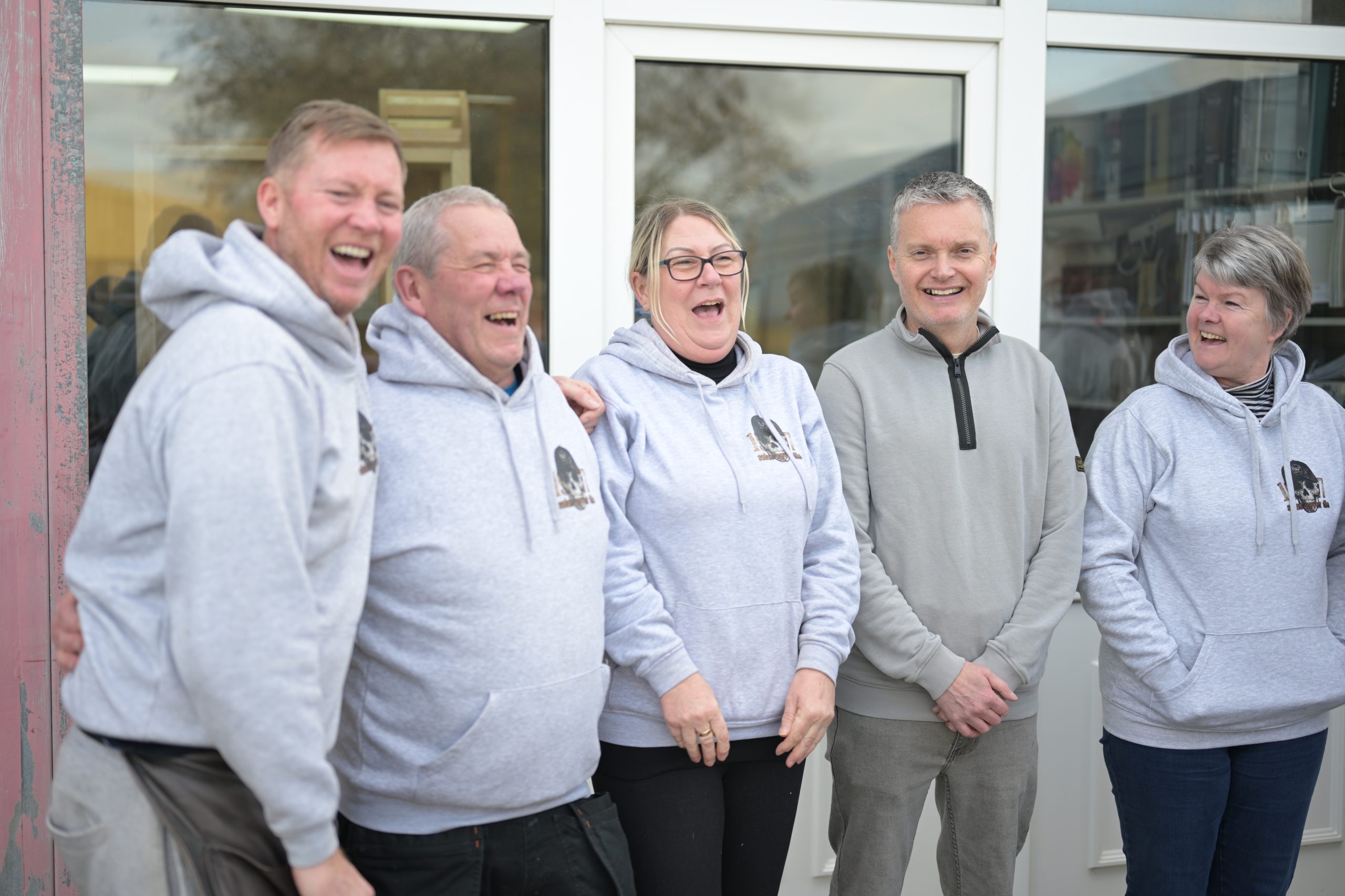 The D&P team sharing a laugh